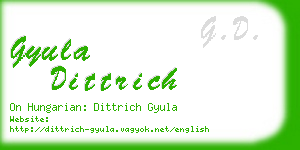 gyula dittrich business card